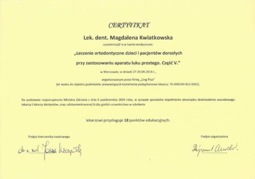 Prima-Dent Certyfikat-Magdalena21